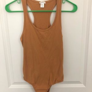 Yellow racer back bodysuit
